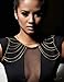 Nicerocker Hot Fashion Charm Gold Black Tassels Link Body Shoulder Chain Necklace