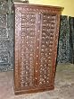 Antique Door Armoire Teak Wood Hand Carved Rustic Cabinet
