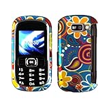 Flower Swirl Polka Rubberized Coating Premium Snap on Protector Faceplate H ....