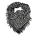 Trendy Premium Houndstooth Check Soft Square Scarf - Black & Grey Multi