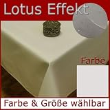 Tischdecke UNI Farben Farbe Eckig 130x220 130 x 220 cm Weiss wählbar mit Lotus Effekt von DecoHometextil