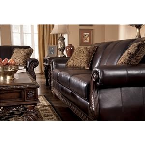 Brentwood Mahogany Sofa by Ashley Furniture