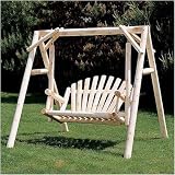 Rustic Natural Cedar Furniture Company® Cedar Log 5' American Garden Swing