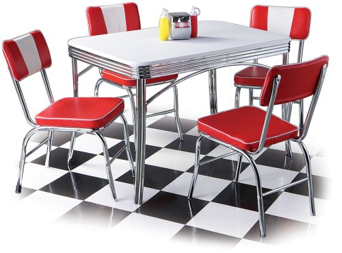 Set of 2 Birmingham Retro Dining Chairs in Chrome with padded seat
