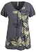 Avenue Plus Size Dancing Butterflies Screen Print Tunic (INDIGO,26/28)