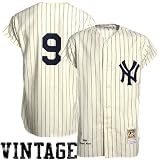 Mitchell & Ness New York Yankees #9 Roger Maris White Pinstripe Cooperstown Authentic Throwback Baseball Jersey (56)