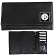 Pittsburgh Steelers Genuine Leather Womens Female Clutch Pocketbook - NFL Football Fan Shop Sports Team Merchandise