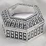 SILVER PLATED DOT HEXAGON BOX