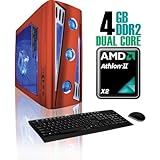 CybertronPC X-Cruiser 2 CANN4120RRL, Red, AMD Athlon II X2 Dual Core (2.8GH ....