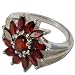 Men Ring in Sterling Silver with Garnet Gemstone Handmade Holiday Gifts US Size 7.25 (rng358)