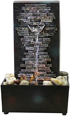 Modern Expressions LED Tabletop Fountain - Resin Slate Fountain