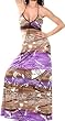 LONG MAXI HALTER DRESS BOHO SUN VINTAGE CELEBRITY TUBE SEXY PRINTED GOWN