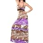 LONG MAXI HALTER DRESS BOHO SUN VINTAGE CELEBRITY TUBE SEXY PRINTED GOWN