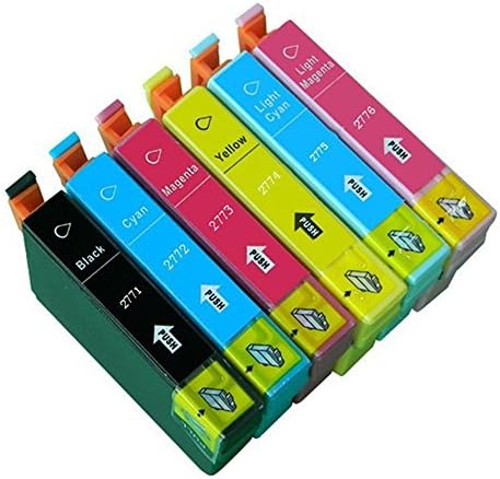 Compatible Ink Cartridge Replacement For Epson T277 T2771 For Epson Expression XP-850 XP-860 XP-950 XP-960 Printer (Black, Cyan, Magenta, Yellow, Light Cyan, Light Magenta)