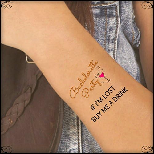 Temporary Tattoo 4 Bachelorette Party Ultra Thin Quality Tattoos