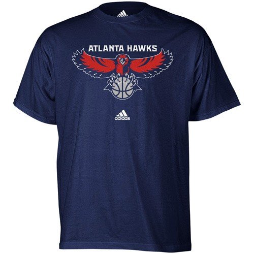 adidas Atlanta Hawks Navy Blue Primary Logo T-shirt Small