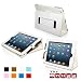 Snugg iPad 4 H�lle (wei�) - Smart Cover mit Aufsteller, elastischer Handschlaufe, Stylus-Halterung und Premium Nubuck Innenfutter