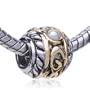 Pandora Style Bead Fish Play Pearl Charm Bead Fits Pandora Bracelet