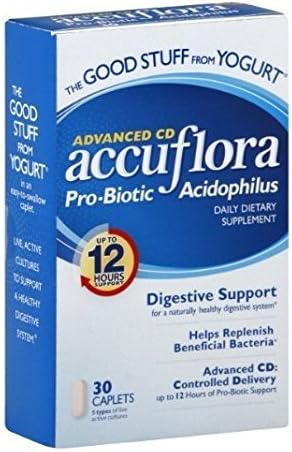 AccuFlora Advanced CD Pro-biotic Acidophilus, Controlled Delivery Caplets, 30 ct.