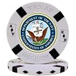 U.S. NAVY on White Big Slick Texas Hold'em Poker Chip