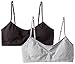 Hanes Girl's Seamless Foam Bra, Black/Heather Grey, Small (Pack of 2)
