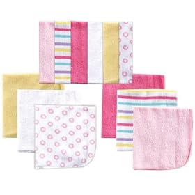 Luvable Friends Washcloths, Pink, 12 PackLuvable Friends Washcloths, Blue, 12 Pack
