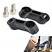 NICECNC Black Universal 10mm Stem Mirror Mount Risers Extenders Adapters for Motorcycle,Dual Sport,Cruisers,Scooters,Sportbikes(2PCS Right-Hand Threaded)