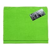 Homescapes - Set of 2 - Placemats - Lime Green - 100 % Ribbed, hand loom Cotton - Designed to Coordinate with Osaka Stripe Tablecloth and Seat Pad Rangeby Homescapes