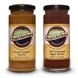 Granite Bay Farms Pecan Pumpkin Butter and Old Fashioned Apple Butter (2 Jar) Sampler, 2-Count, 8-Ounce Jars