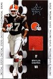 2005 Leaf Rookies And Stars Initial Steps Shoe IS5 Braylon Edwards Cleveland Browns (Rookie Insert - Piece of Authentic Game Worn Shoe - Serial #D To 100 - Football Cards)