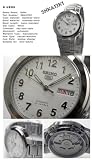  : Seiko Wrist Watches-Seiko 5 SNKA13K1 Automatic Mechanical Self-Winding White Dial Date Day Stainless Steel Case Water Resistance Men's Watch
