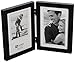 Malden International Designs Black Concept Wood Picture Frame, Double Vertical, 2-4x6, Black