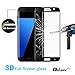 S7 Edge Screen Protector, Dokpav® Ultra Slim Samsung Galaxy S7 Edge 3D Tempered Glass Full Screen Protector, Protective Film Anti-scratch Anti-fingerprint for S7 Edge (Black)