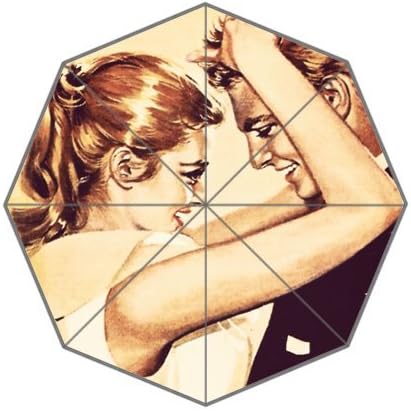 Supreme Dance!Custom hardcover Illustrated Vintage girl Compact Foldable Rain Umbrella!Best gifts you need!