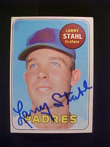 Larry Stahl San Diego Padres #271 1969 Topps Autographed Baseball Card