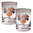 New York Knicks 2pc Rocks Glass Set - Primary Logo NBA Basketball