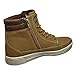 Sedagatti Men's Khaki/Coffee Vintage Style Lace W/Zipper High Top Fashion Sneakers