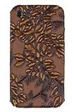 Brown Flowers Case for Apple iPhone 4 (Fits AT&T & Verizon Models)