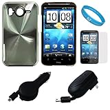 Silver Metallic Crystal Hard Protector Snap On Case Cover for HTC Inspire 4 ....