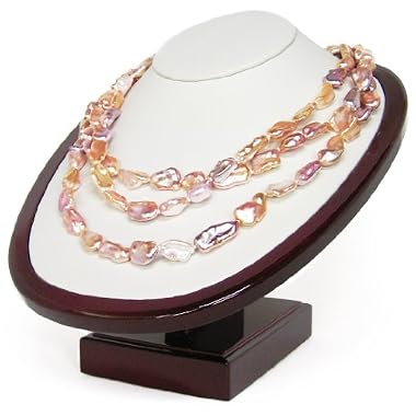 HinsonGayle AAA Exotic Metallic 8-20mm Multicolored Keshi Cultured Pearl Rope Necklace