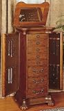 Powell Wilmington Cherry & Burl Jewelry Armoire