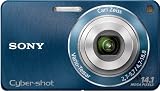 Sony DSC-W350L Digitalkamera (14 Megapixel, 26mm Carl Zeiss Vario Tessar Weitwinkelobjektiv mit 4fach optischem Zoom, 6,9 cm (2,7 Zoll) LC-Display, HD Video (720p)) blau - 