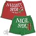 Nice Side Naughty Side Christmas Boxer Shorts for Men