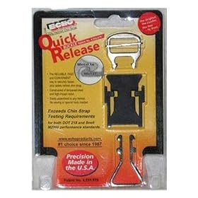 NEW ECHO QUICK-RELEASE SAFETY MOTORCYCLE HELMET CHIN STRAP BUCKLE, BLACK(metal to metal design)