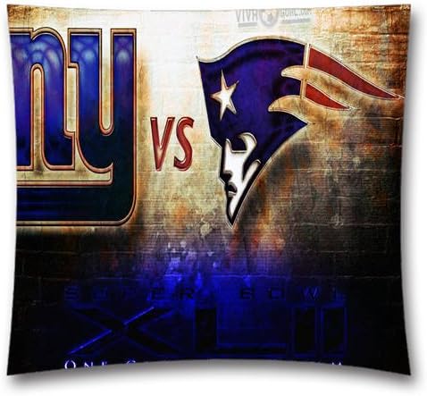 Penny.G NFL New York Giants Inspired Square Throw Pillow Cushion Covers for Couch, Sofa and Bed, Thanksgiving Day, Christams Gift