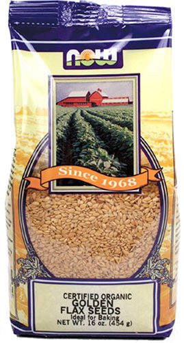 NOW Foods Organic Golden Flax Seeds, 16 Ounce Bags (Pack of 6) by NOW Foods
