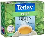 Tetley Pure Green Tea, 40-Count Tea Bags, 2.8-Ounce Boxes (Pack of 6)
