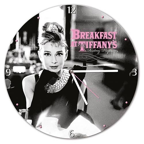 Vandor 92089 Audrey Hepburn Cordless Wood Wall Clock, Multicolored