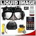Liquid Image Wide Scuba Series Mid-Size Underwater High Definition Digital Camera Mask HD with 8GB Card + Batteries & Charger + LED Torch + Accessory Kit