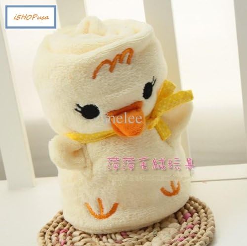 SUPER SOFT!!! Cute Zoo Animals Blanket / Toddler Nursery Bedding / That Can Rolled Up To Your Child's Favorite Nap Time Zoo Buddies 43.3"x31.5"(Yellow Duckie)
